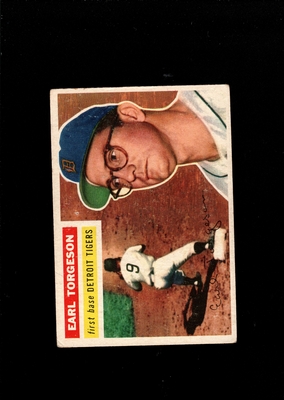 1956 Topps #147 Earl Torgeson VG+  DETROIT TIGERS no creases